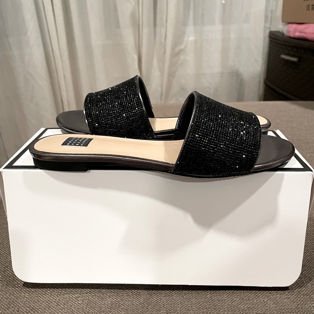 Jewel black band flats - WHBM